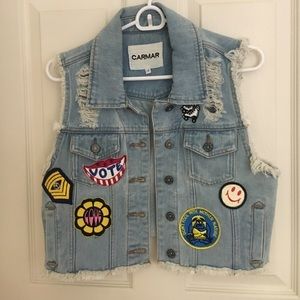 Cropped denim vest from LF